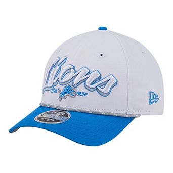Men's New Era White Detroit Lions Team Loyal A-Frame 9FORTY Adjustable Hat