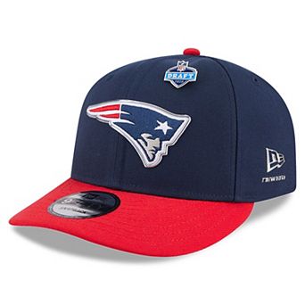 Youth New Era Navy/Red New England Patriots 2026 NFL Draft Pre-Curved 9FIFTY Snapback Hat