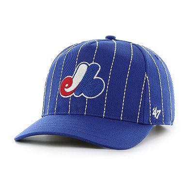 Men's '47 x Rawlings Royal Montreal Expos Pinstripe Hitch Adjustable Hat