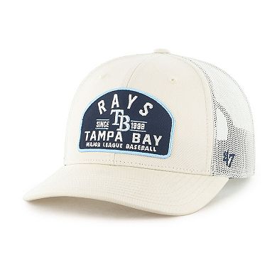 Men's '47 Cream Tampa Bay Rays Leland Adjustable Trucker Hat