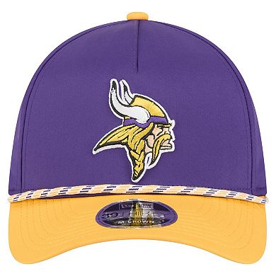 Men's Purple/Gold Minnesota Vikings Rope M-Crown A-Frame 39THIRTY Flex Hat