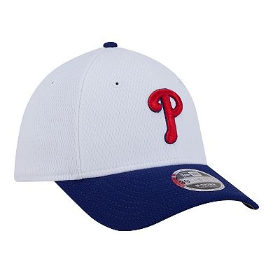 Youth New Era White/Red Philadelphia Phillies Baseball 39THIRTY M-Crown Flex Hat