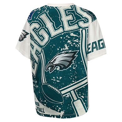 Youth Outerstuff Cream Philadelphia Eagles Top Player T-Shirt