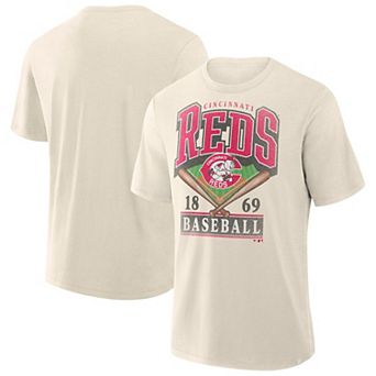 Men's Profile Cream Cincinnati Reds Big & Tall Screen Print T-Shirt
