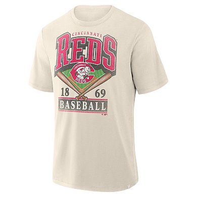 Men's Profile Cream Cincinnati Reds Big & Tall Screen Print T-Shirt