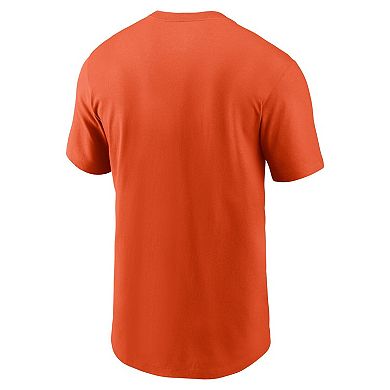 Men's Nike Orange Chicago Bears Primetime Wordmark Essential T-Shirt