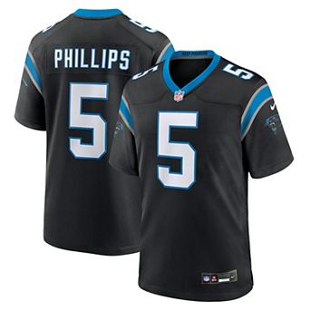 Men's Nike Jaelan Phillips Black Carolina Panthers Game Jersey