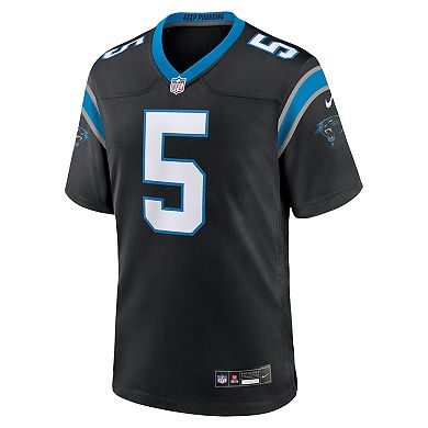 Men's Nike Jaelan Phillips Black Carolina Panthers Game Jersey