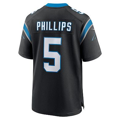 Men's Nike Jaelan Phillips Black Carolina Panthers Game Jersey