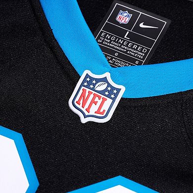 Men's Nike Jaelan Phillips Black Carolina Panthers Game Jersey