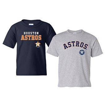 Youth Soft as a Grape Navy/Gray Houston Astros Cooperstown 2-Pack T-Shirt Set