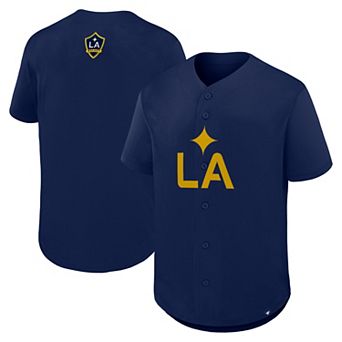 Men's Fanatics Navy LA Galaxy Maximum Intensity Button-Up Jersey