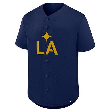 Men's Fanatics Navy LA Galaxy Maximum Intensity Button-Up Jersey