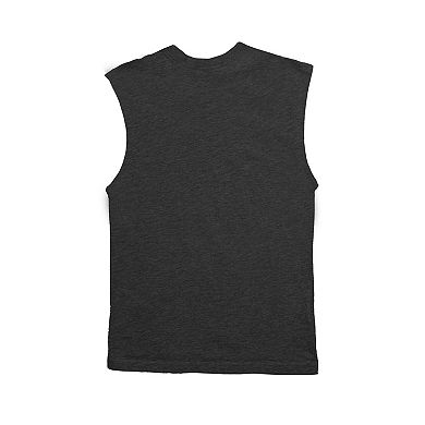 Youth Wes & Willy Black Las Vegas Raiders Muscle Tank Top