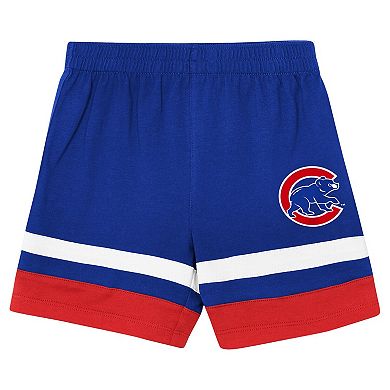 Preschool Outerstuff Royal Chicago Cubs Ground Ball T-Shirt & Shorts Set