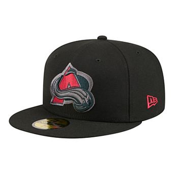 Men's New Era Black Colorado Avalanche Color Pop 59FIFTY Fitted Hat
