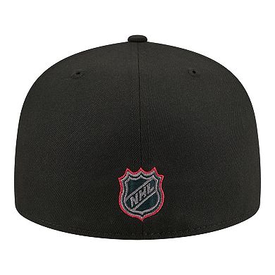 Men's New Era Black Colorado Avalanche Color Pop 59FIFTY Fitted Hat