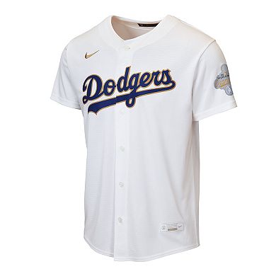 Youth Nike White Los Angeles Dodgers 2026 Gold Collection Home Replica Jersey