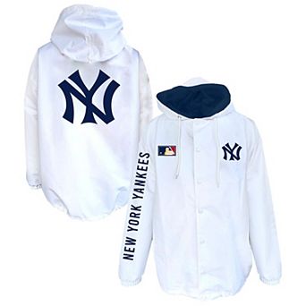 Men's Mitchell & Ness White New York Yankees Big & Tall Full-Snap Hooded Jacket