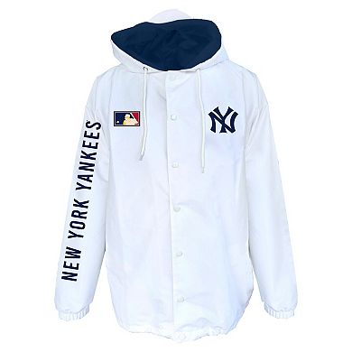 Men's Mitchell & Ness White New York Yankees Big & Tall Full-Snap Hooded Jacket