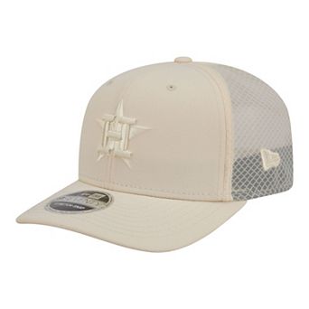 Men's New Era Light Beige Houston Astros Color Pack 9SEVENTY Trucker Adjustable Hat