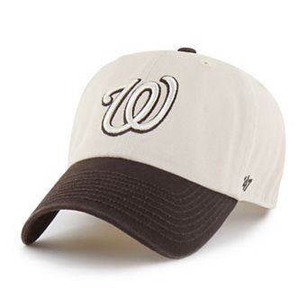 Unisex '47 Natural/Brown Washington Nationals Two-Tone Fashion Clean Up Adjustable Hat