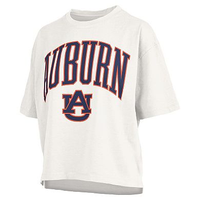 Women's Pressbox White Auburn Tigers Plus Size Nelson Motley Crew Oversized Slub T-Shirt