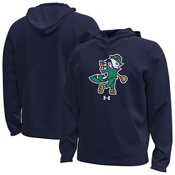 Men's Under Armour Navy Notre Dame Fighting Irish Golf Leprechaun Fleece Hoodie