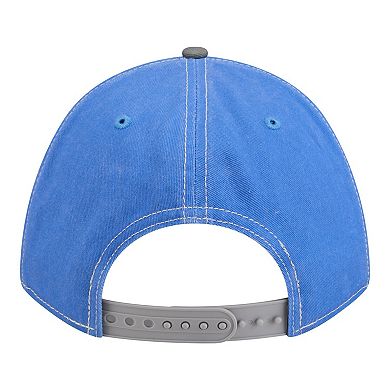 Men's New Era Blue/Gray Detroit Lions 9FORTY Felt A-Frame Adjustable Hat