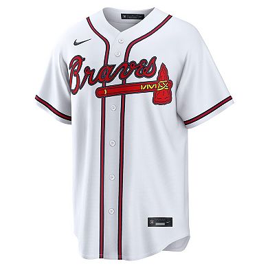 Men's Nike White Atlanta Braves Home Replica Jersey
