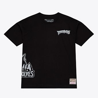 Men's Mitchell & Ness Black Minnesota Timberwolves Chrome Heritage T-Shirt
