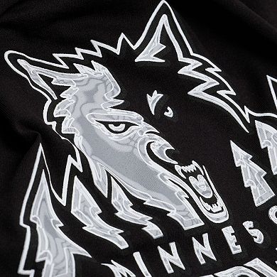 Men's Mitchell & Ness Black Minnesota Timberwolves Chrome Heritage T-Shirt
