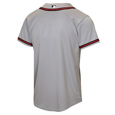 Youth Nike Gray Atlanta Braves Road Replica Jersey