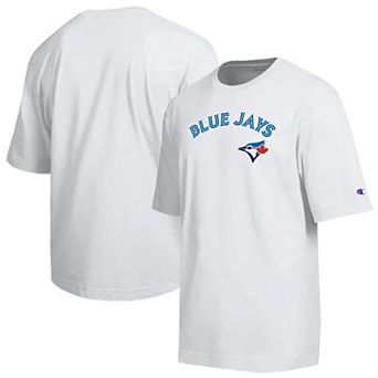 Men's Champion White Toronto Blue Jays All Star Arched Chenille Wordmark T-Shirt