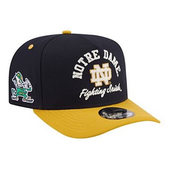 Men's New Era Navy/Gold Notre Dame Fighting Irish Two-Tone Arched 9FIFTY Snapback Hat