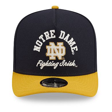 Men's New Era Navy/Gold Notre Dame Fighting Irish Two-Tone Arched 9FIFTY Snapback Hat