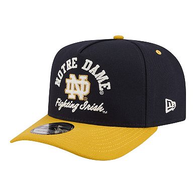 Men's New Era Navy/Gold Notre Dame Fighting Irish Two-Tone Arched 9FIFTY Snapback Hat