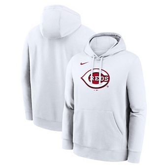 Men's Nike White Cincinnati Reds Logo Club Hoodie