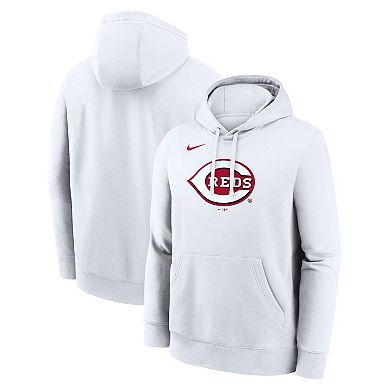 Men's Nike White Cincinnati Reds Logo Club Hoodie