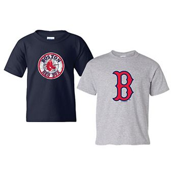 Youth Soft as a Grape Navy/Gray Boston Red Sox Cooperstown 2-Pack T-Shirt Set