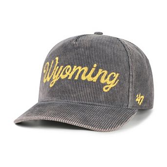 Men's '47 Gray Wyoming Cowboys Reclaim Snow Wash Corduroy Hitch Adjustable Hat
