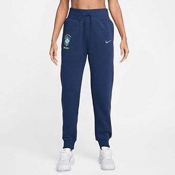 Women's Nike Blue Brazil National Team Phoenix Fleece High-Waisted Pants