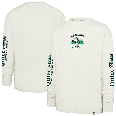 Men's '47 Cream Chicago Cubs Quiet Please Foundation Long Sleeve T-Shirt