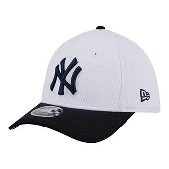 Youth New Era White/Navy New York Yankees Baseball 39THIRTY M-Crown Flex Hat