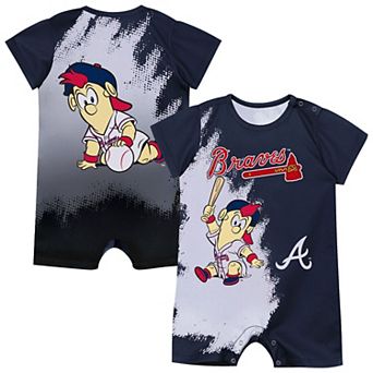 Newborn Outerstuff Navy Atlanta Braves Baby Mascot Bodysuit