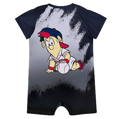 Newborn Outerstuff Navy Atlanta Braves Baby Mascot Bodysuit