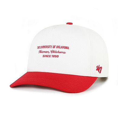 Men's '47 White Oklahoma Sooners Contemporary Basics Two-Tone Hitch Adjustable Hat