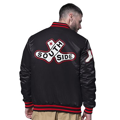 Men's Starter Black Chicago White Sox City Connect Full-Snap Varsity Jacket