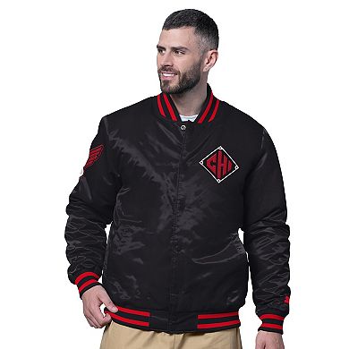 Men's Starter Black Chicago White Sox City Connect Full-Snap Varsity Jacket