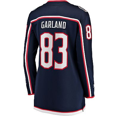 Women's Indiana Conor Garland Navy Columbus Blue Jackets Home Breakaway Jersey